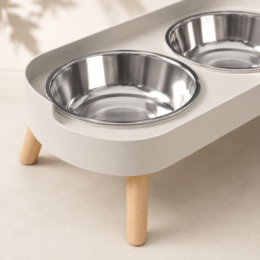 Gamelle double surélevée inox — Bo