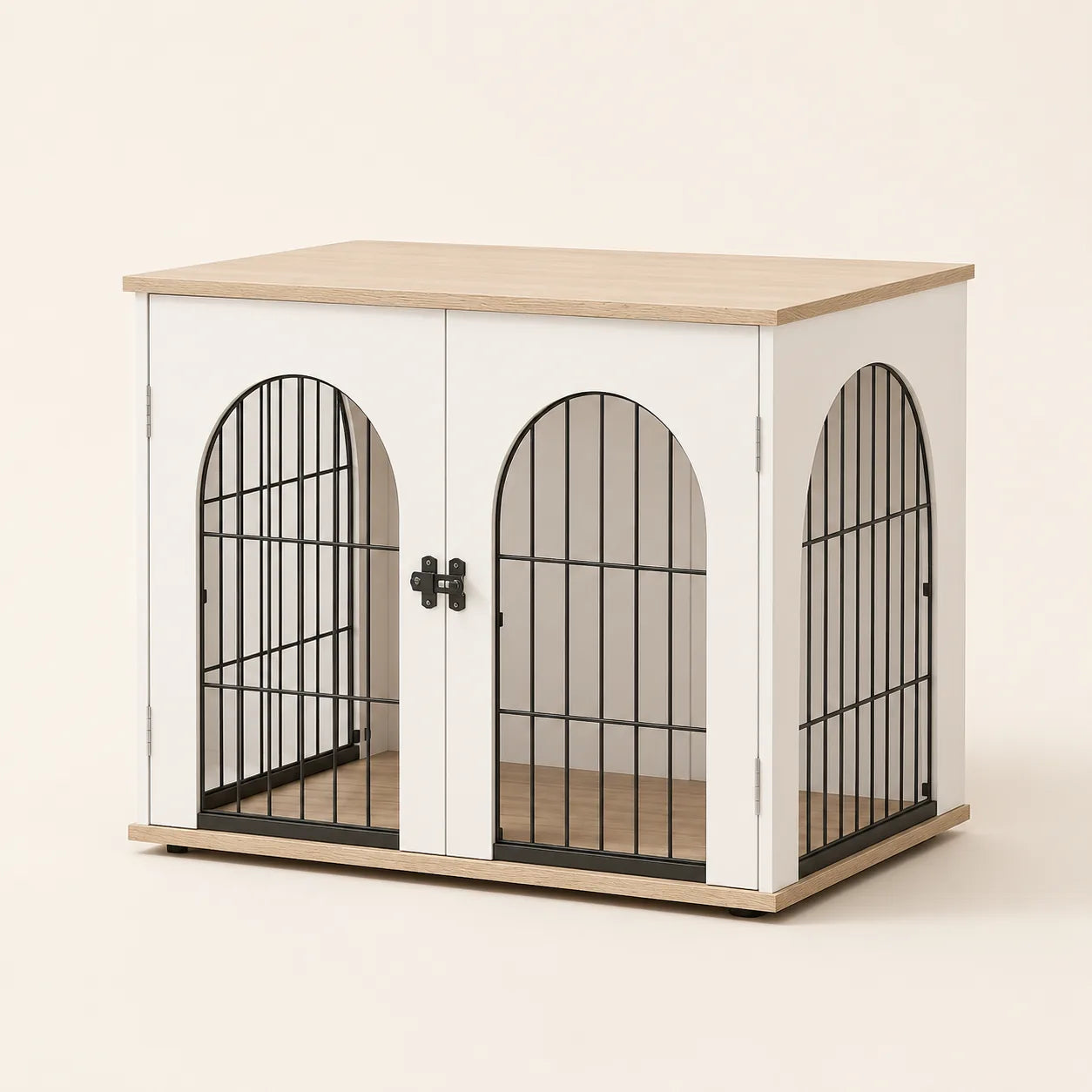 Meuble cage pour chien à portes arquées Valv - vue principale