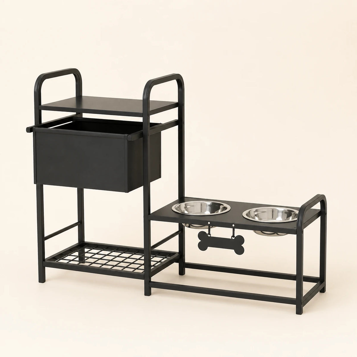 Station repas & rangement réglable pour chien — Ställ