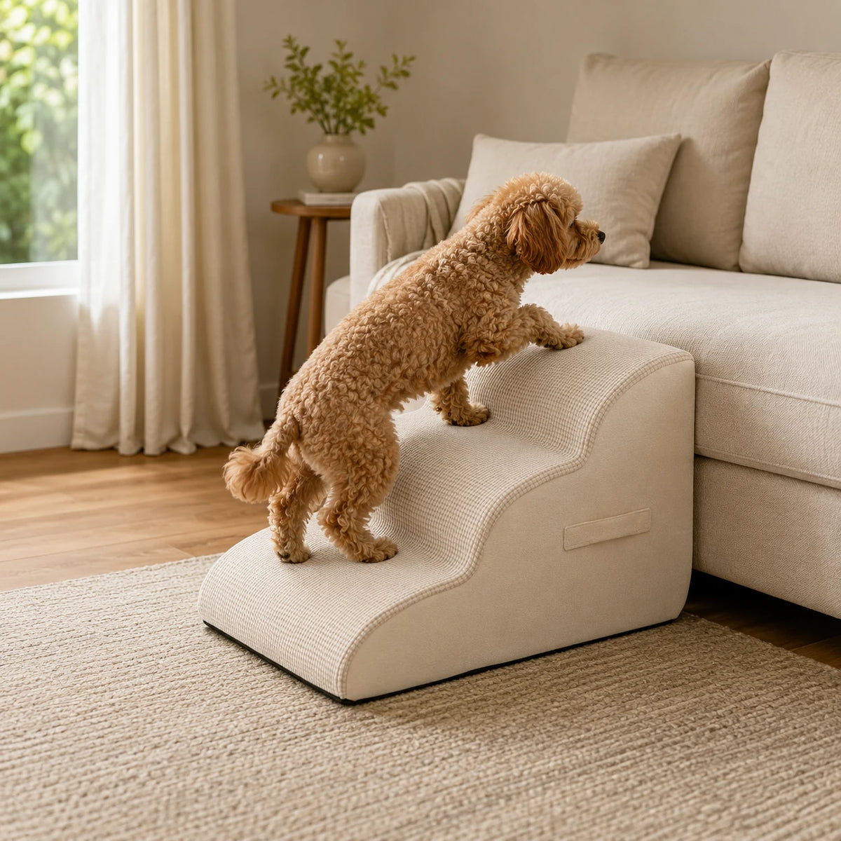 Escalier en mousse 3 marches pour chien — Trinn