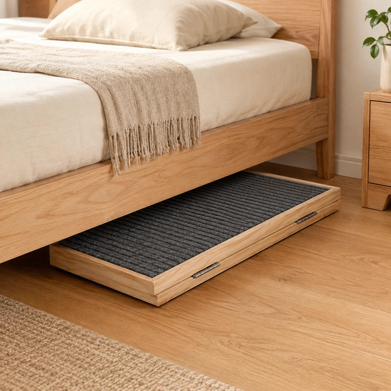 Rampe en bois réglable et pliable pour chien — Stig