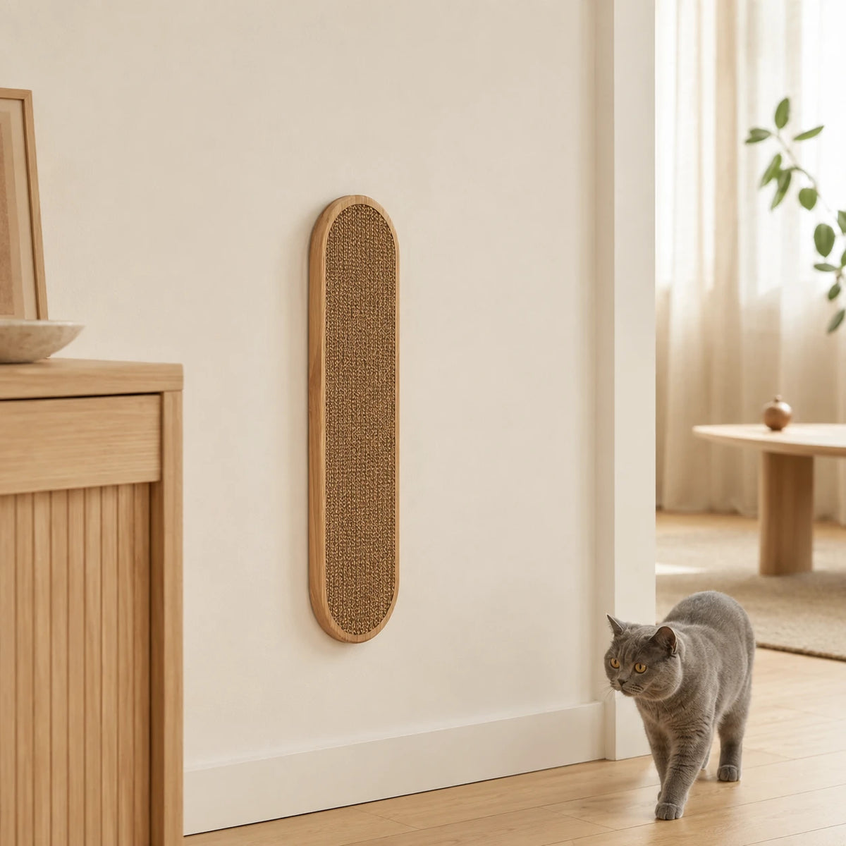 Griffoir mural en bois et sisal — Ramme