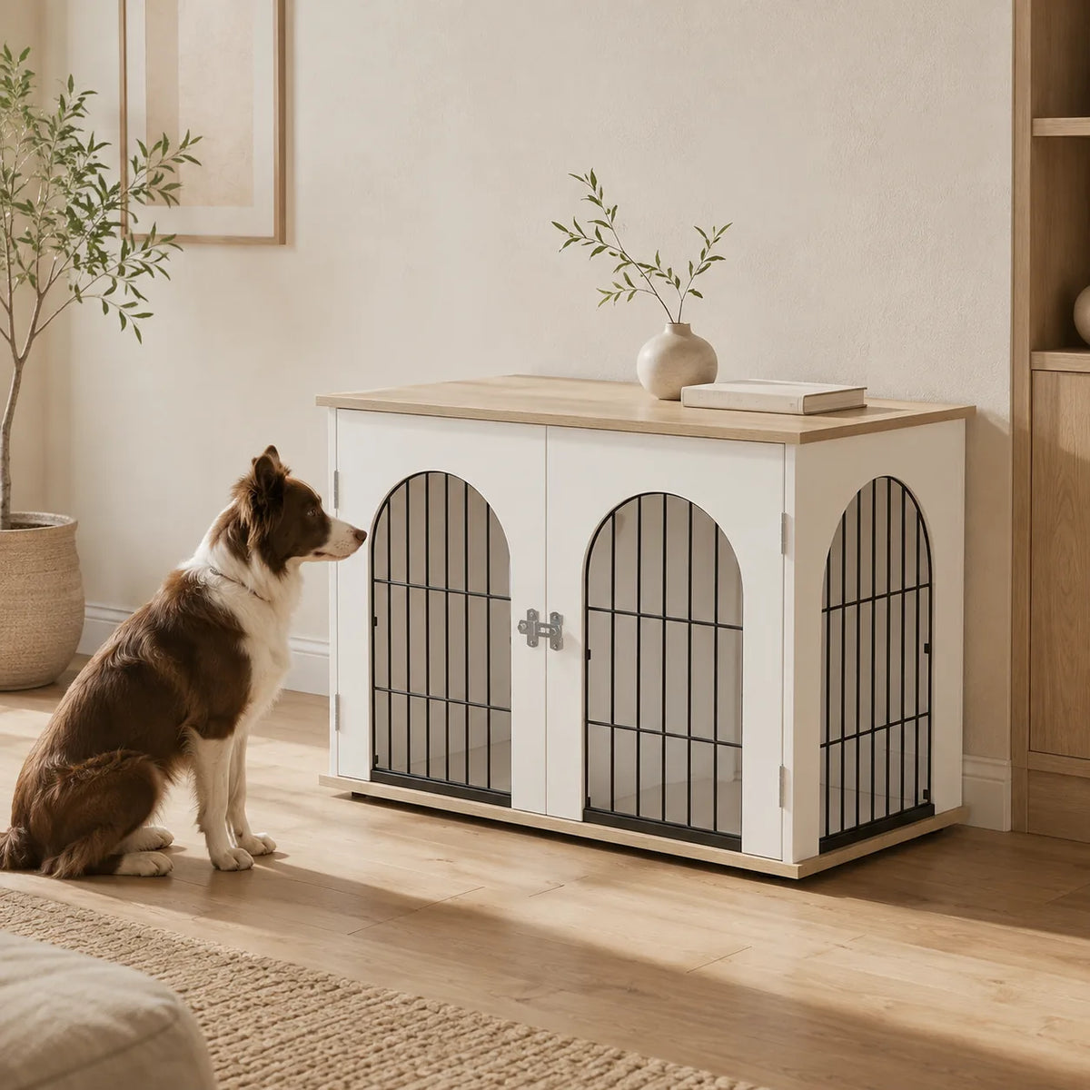 Meuble cage pour chien à portes arquées Valv - vue 4