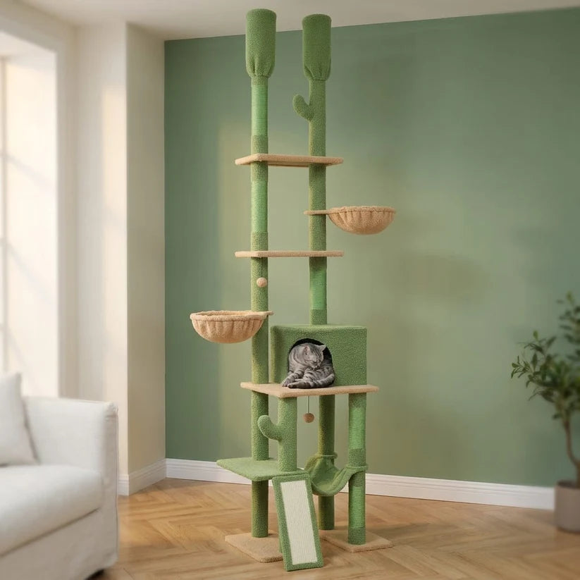 Floor-to-Ceiling Cactus Cat Tree — Kaktus