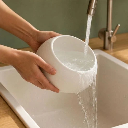 Fontaine à eau chat céramique crème — Kilde