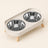Gamelle double surélevée Cozylow Bo, bols inox et pieds en bois
