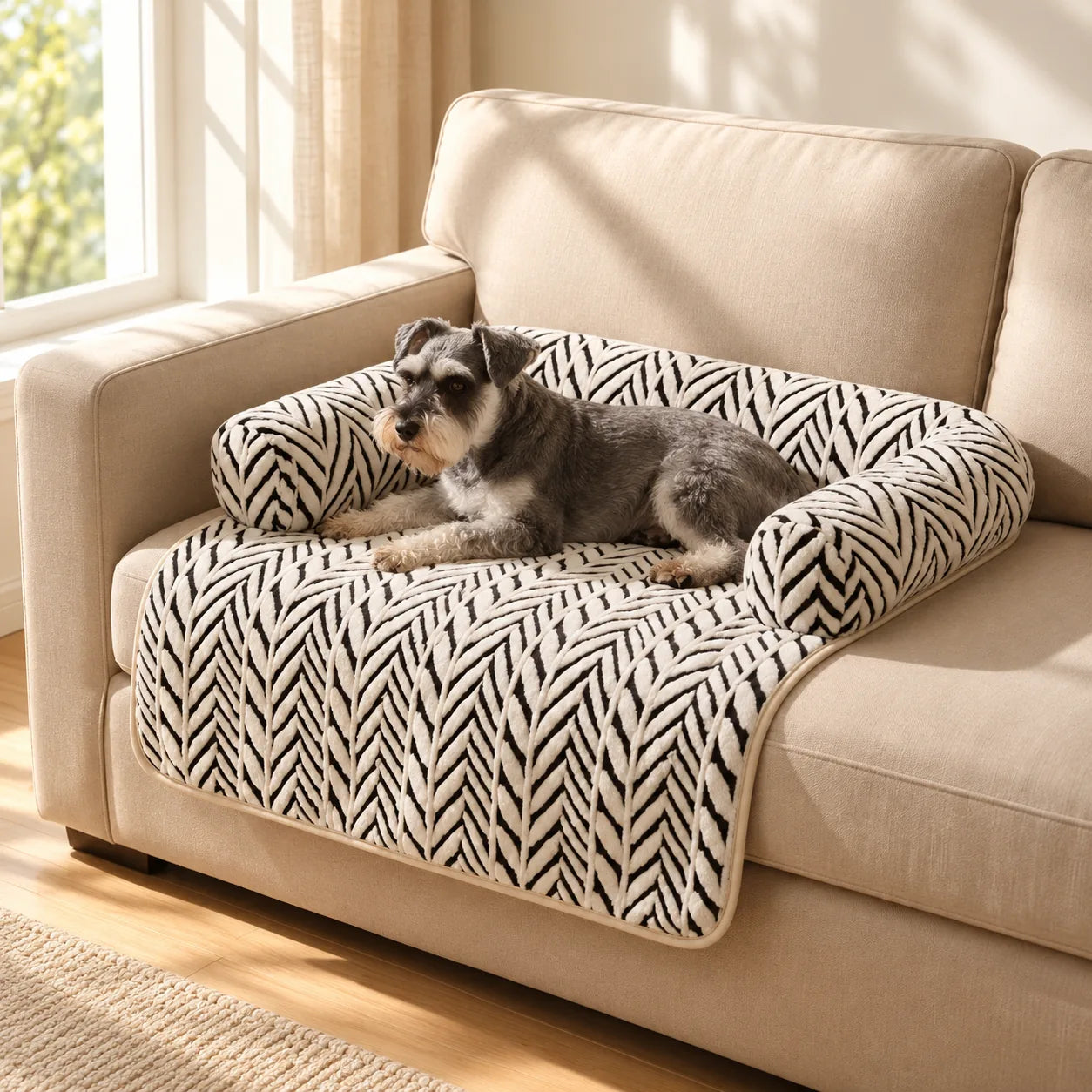 Couchage protecteur de canapé Favn avec animal