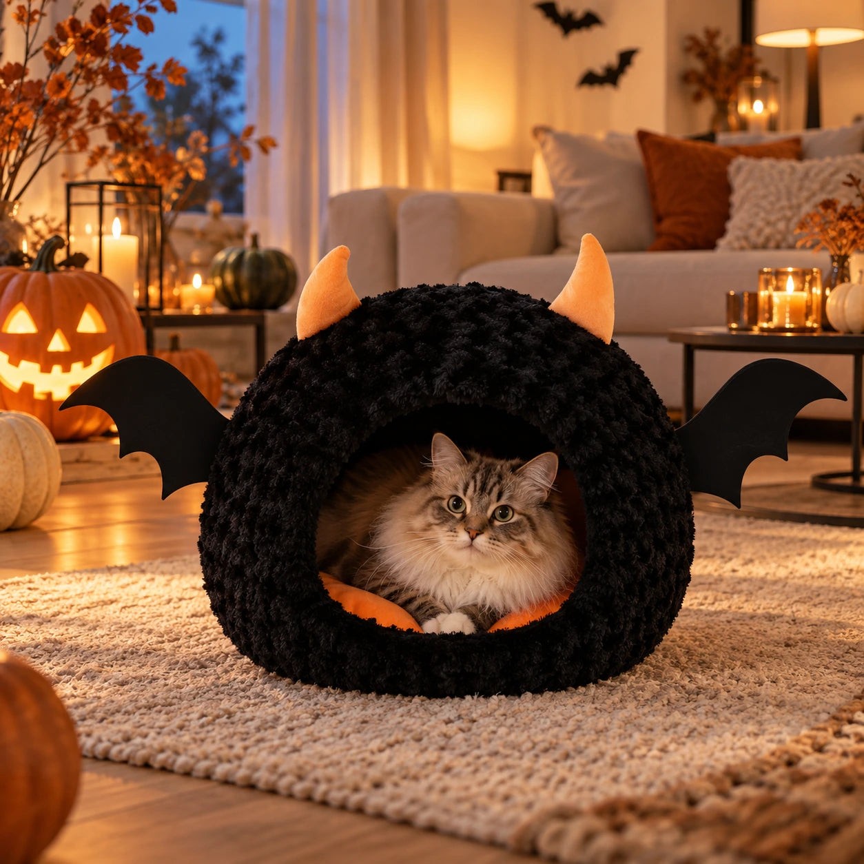 Cocon chauve-souris Halloween pour chat — Flaggermus — image 4