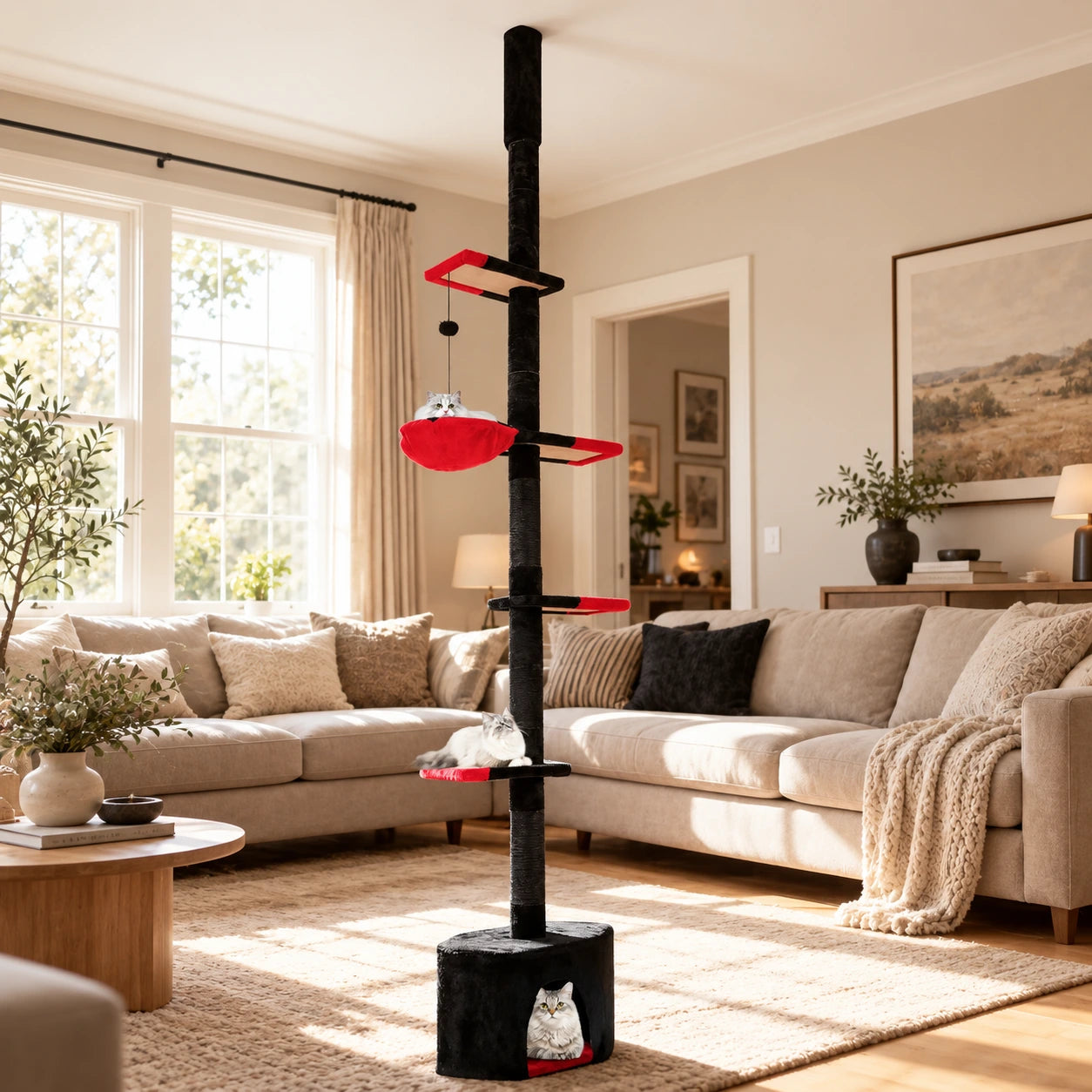 Arbre à chat gothique sol-plafond 245–300 cm — Mørk — image 2