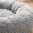 Panier donut Dun pour chat — détail de la peluche et du rebord