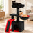 Petit arbre à chat gothique noir et rouge 80 cm — Skrekk — image 4
