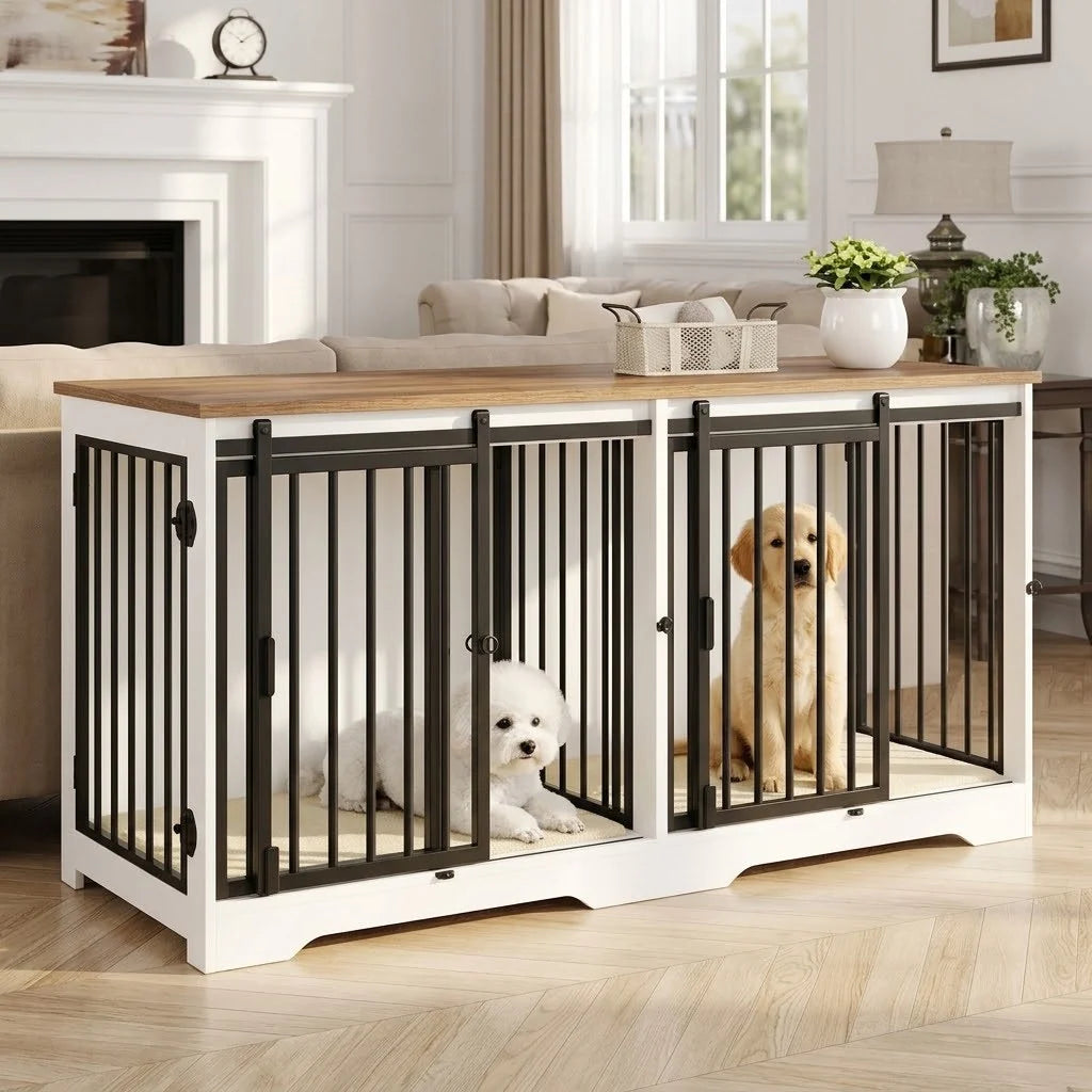 Meuble-niche double modulable pour chien — Vern