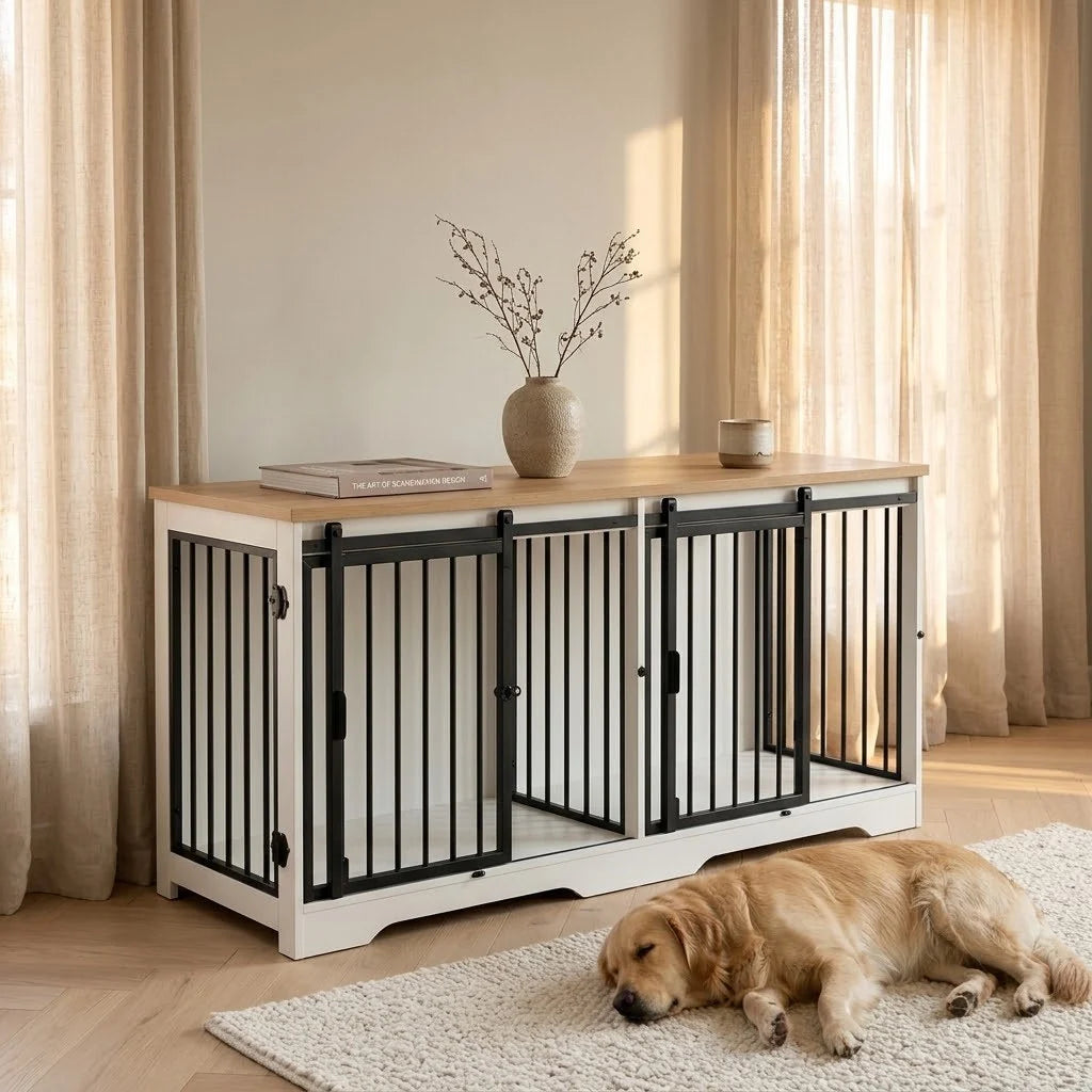 Meuble-niche double modulable pour chien — Vern